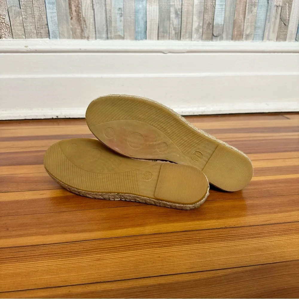 Gudrun Sjoden 38 7.5 Diamond‎ Printed Hake Cotton Canvas Espadrilles Flats Boho